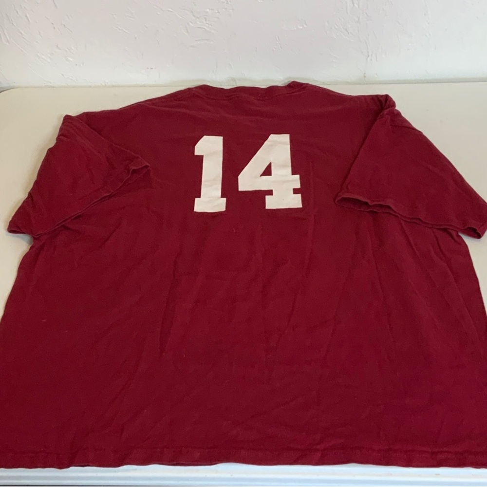 Oklahoma Sooners #14 Jerzees Maroon Heavyweight Cotton T-Shirt Size XXL - Picture 4 of 4